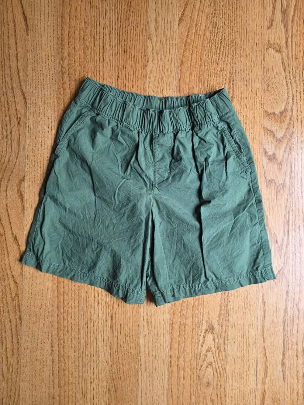 Columbia Boys Pull On Shorts | Medium 10-12 | Army Green Quick Dry Elastic Waist